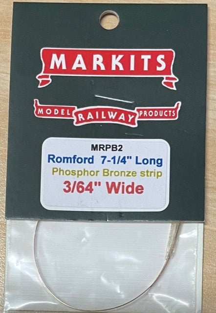 PHOSPHOR BRONZE STRIP 3/64"WIDE X 7-1/4" LONG  - MARKITS - ROMFORD * MRPB2