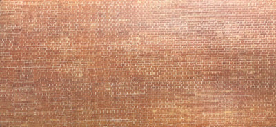 Noch: Red Brick Wall Cardboard “Red Brick” 32 x 15 cm H0/TT/0 Item ref. 57550