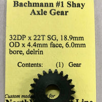 2225-6 NWSL bachmann #1 shay axle gear  HO  #2225-6  *