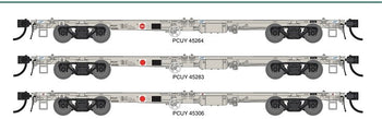 SDS Models - Queensland Railways  PCO / PCUY  Container Wagons - Pack C 1990's Onward(HO) 3PK