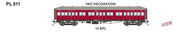 PL011 -Victorian Railways: PL Series Passenger Carriages:  1957 Decorated 12BPL