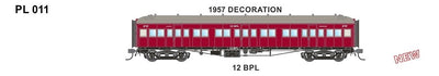 PL011 -Victorian Railways: PL Series Passenger Carriages:  1957 Decorated 12BPL