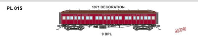 PL015 -Victorian Railways: PL Series Passenger Carriages:  1971 Decoration 9 BPL