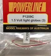 P1209C POWERLINE Parts 1.5 Volt Light Globes (3)