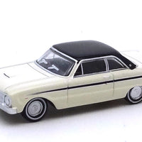 R056 XM HO-1:87 1964 XM Falcon Coupe - Alpine White with Onyx Black Roof HO Car. diecast. R056 ROAD RAGERS - Cooee Classic