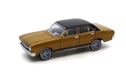 R057 XT HO-1:87 1968 Falcon GT Gold with Black Vinyl Roof HO Car. diecast.R057 ROAD RAGERS - Cooee Classic