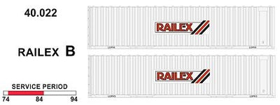 SDS Models: 40' Jumbo Containers: Twin Packs: Railex B : 40.022