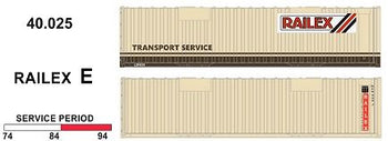 SDS Models: 40' Jumbo Containers: Twin Packs: Railex E : (40.025)