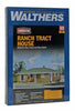 Walthers: Ranch Tract House -- Kit - 5-1/2 x 4-1/8 x 2-1/4" 13.9 x 10.4 x 5.7cm