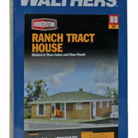 Walthers: Ranch Tract House -- Kit - 5-1/2 x 4-1/8 x 2-1/4" 13.9 x 10.4 x 5.7cm
