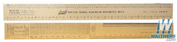 #55778 SCALE MODEL RAILROAD RULER O, HO, N, mm, & 1/64 DELUXE EXCEL