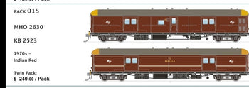 SDS Models - MHO 2630 - KB 2523 - Indian Red Twin Pack ) 1970's - (MHX015)