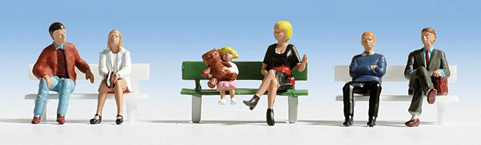 SceneMaster - Seated People Set 1  (HO scale)
