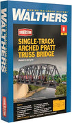 Walthers: Single-Track Railroad Arched Pratt Truss Bridge -- Kit -Arched Pratt Truss Railroad Bridge -- Single-Track - Kit -14-3/32 x 2 x 3-1/2" 35.7 x 5 x 8.8cm  933-3870 'N GAUGE