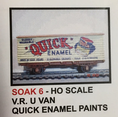 SOAK 6 - U VAN SOAK #6 Decal Vic, Rail 