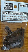 TICHY TRAIN GROUP #8084 HO 6' Hex Bolt 7' Washer