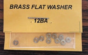 12BA WASHERS Brass Qty 10